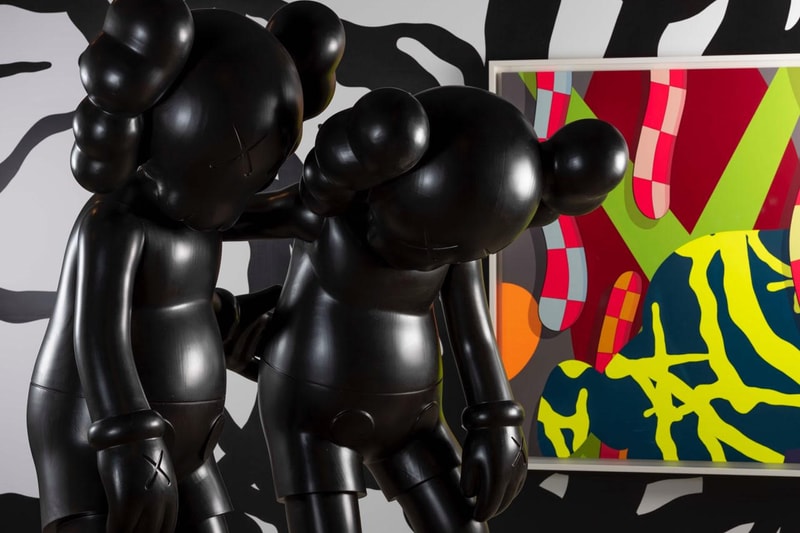 kaws alone again museum of contemporary art detroit paintings artworks companion sculpture