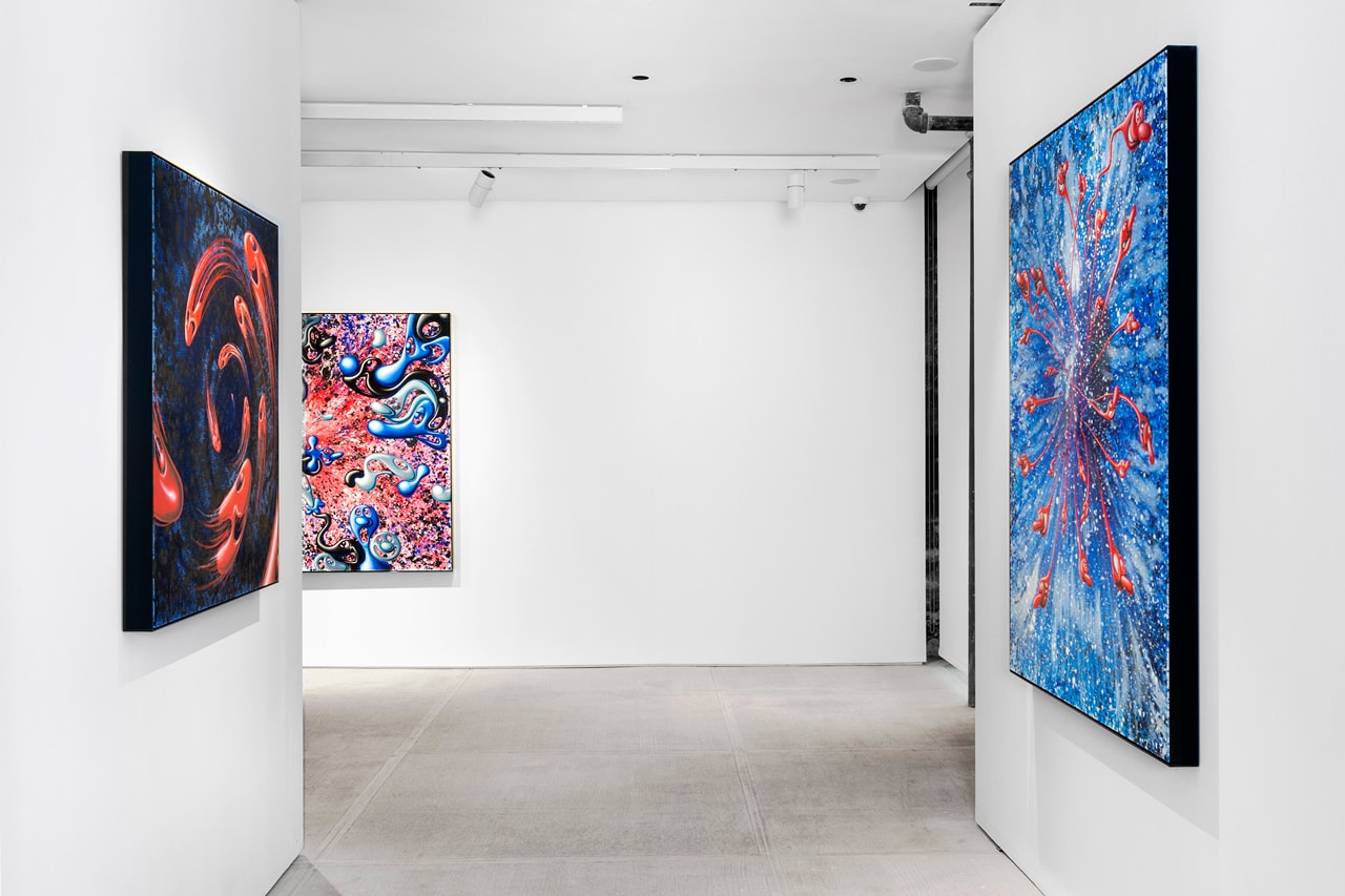 kenny scharf blue blood exhibition artworks paintings totah gallery new york city