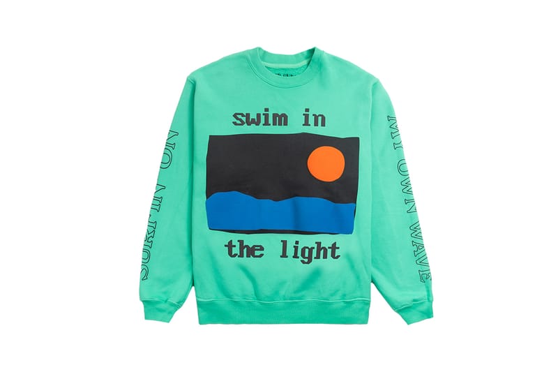 swim in the light sweatshirt