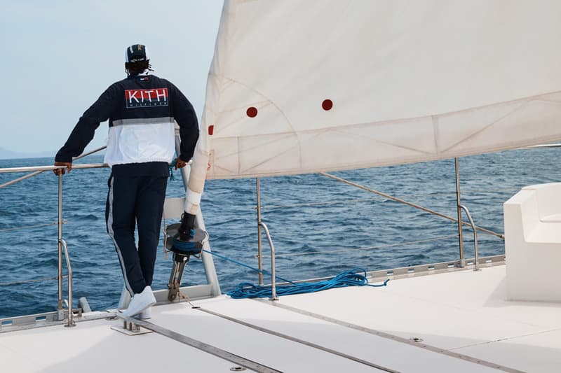 KITH x Tommy Hilfiger Spring/Summer 2019 Collection Hyperbole Running Sneaker nautical tropical island of mustique 1990s Monogram Track Suits Sailing Vests