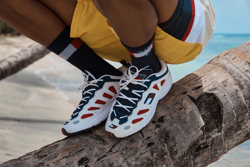 KITH x Tommy Hilfiger Spring/Summer 2019 Collection Hyperbole Running Sneaker nautical tropical island of mustique 1990s Monogram Track Suits Sailing Vests