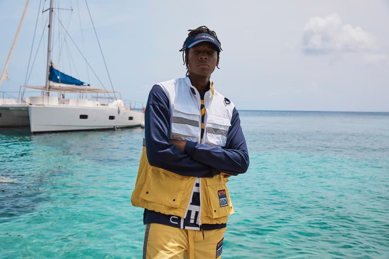 KITH x Tommy Hilfiger Spring/Summer 2019 Collection Hyperbole Running Sneaker nautical tropical island of mustique 1990s Monogram Track Suits Sailing Vests