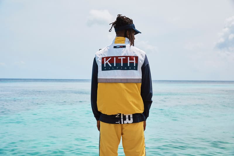 KITH x Tommy Hilfiger Spring/Summer 2019 Collection Hyperbole Running Sneaker nautical tropical island of mustique 1990s Monogram Track Suits Sailing Vests