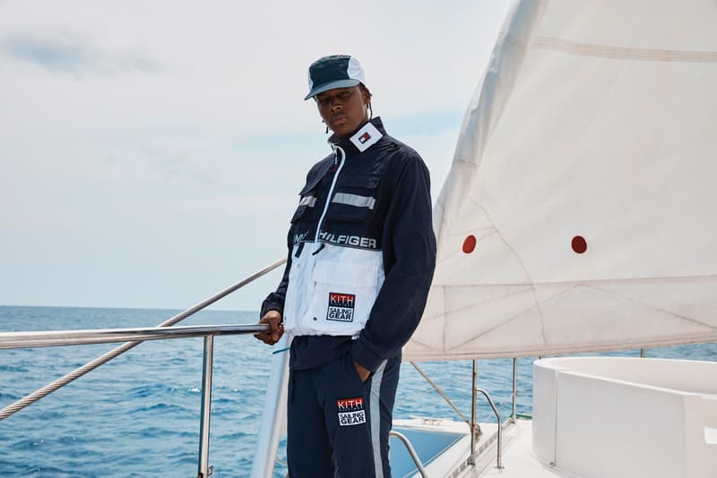 KITH x Tommy Hilfiger Spring/Summer 2019 Collection Hyperbole Running Sneaker nautical tropical island of mustique 1990s Monogram Track Suits Sailing Vests