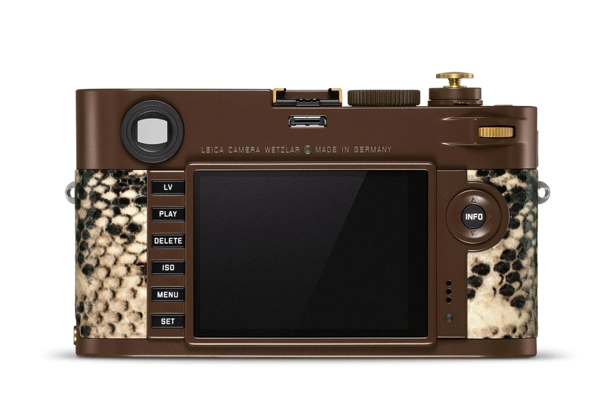 Leica x Lenny Kravitz M Monochrom Drifter Info cameras design singer actor musician germany photographer photography custom leather snake skin travel collectible collection