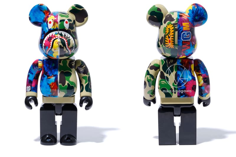 m / Mika Ninagawa x BAPE x Medicom Toy Collaboration capsule release date info may 25 2019 buy shark hoodie bearbricks clock tee shirts