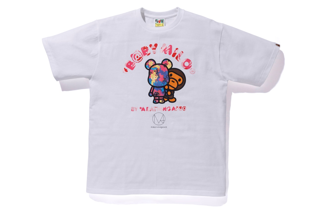 m / Mika Ninagawa x BAPE x Medicom Toy Collaboration capsule release date info may 25 2019 buy shark hoodie bearbricks clock tee shirts