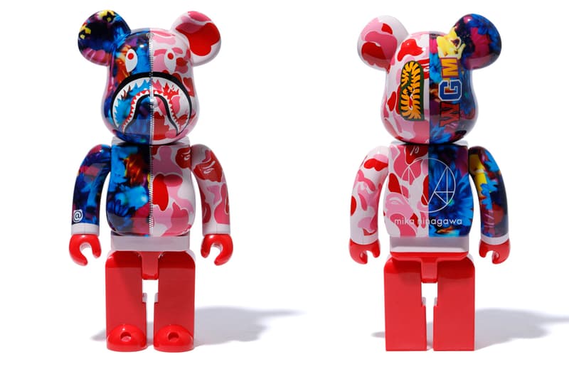 m / Mika Ninagawa x BAPE x Medicom Toy Collaboration capsule release date info may 25 2019 buy shark hoodie bearbricks clock tee shirts