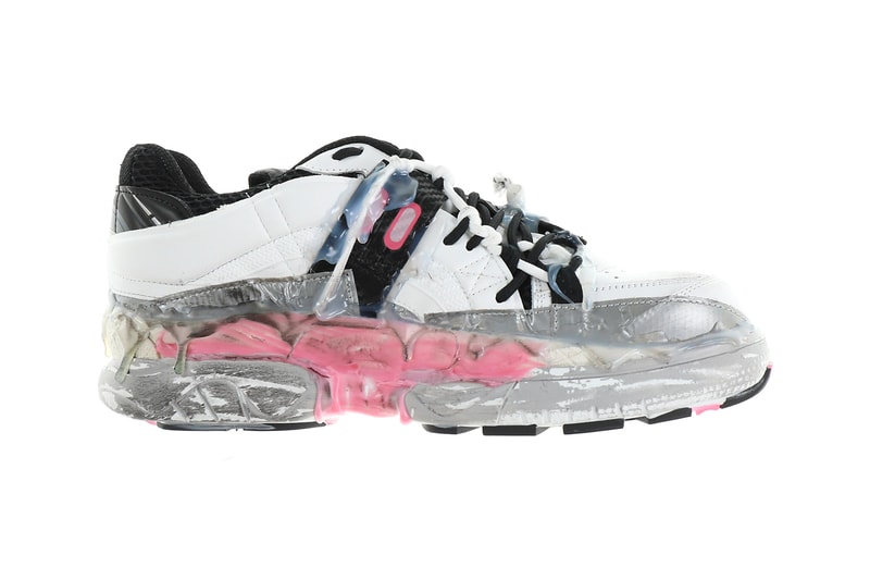 Maison Margiela Fusion Low Top Sneakers “Bubblegum Mix" Release info deconstructed hot glue duct tape maximalism shoes footwear distressed S57WS0257 Nubian Cow Leather  drop date price 