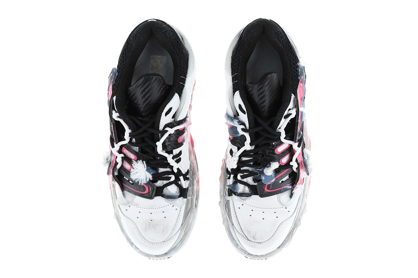 Maison Margiela Fusion Low Top Sneakers “Bubblegum Mix" Release info deconstructed hot glue duct tape maximalism shoes footwear distressed S57WS0257 Nubian Cow Leather  drop date price 
