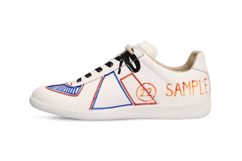 Maison Margiela Marker Replica Sneakers Release Red Blue White Blackk