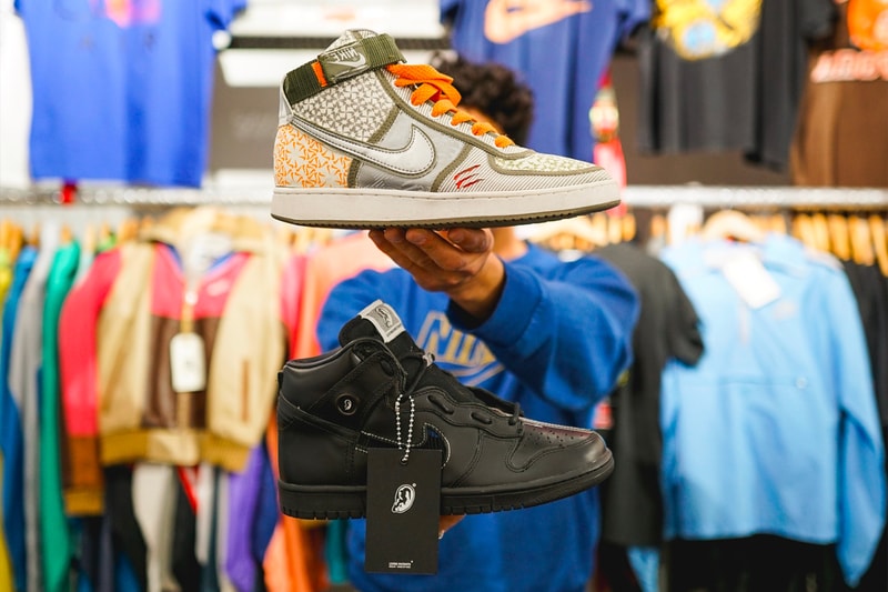 Maison Mère Opens Vintage Nike Dr drx Romanelli Mickey Mouse Clothing Pop Up Store paris france structure