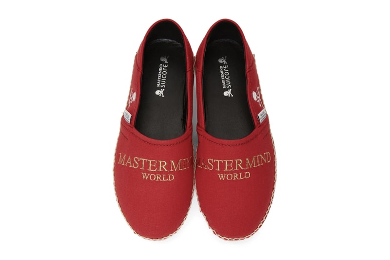 mastermind WORLD x Suicoke Logo Embroidered Espadrilles