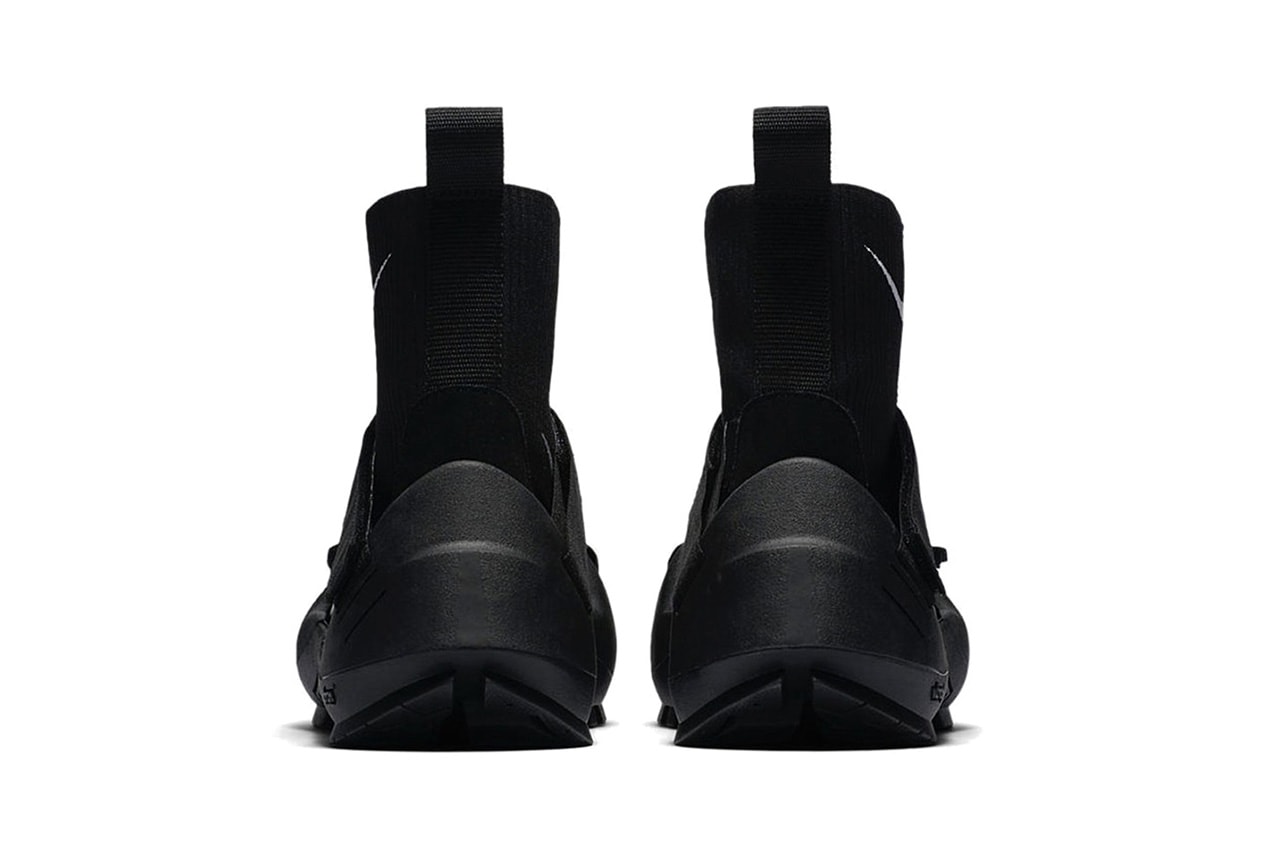 Matthew M Williams Nike Shoe Release First Look Drop Vibram Removable Sole Unit Cramp On Technical 1017 ALYX 9SM Designer Black Free Run 