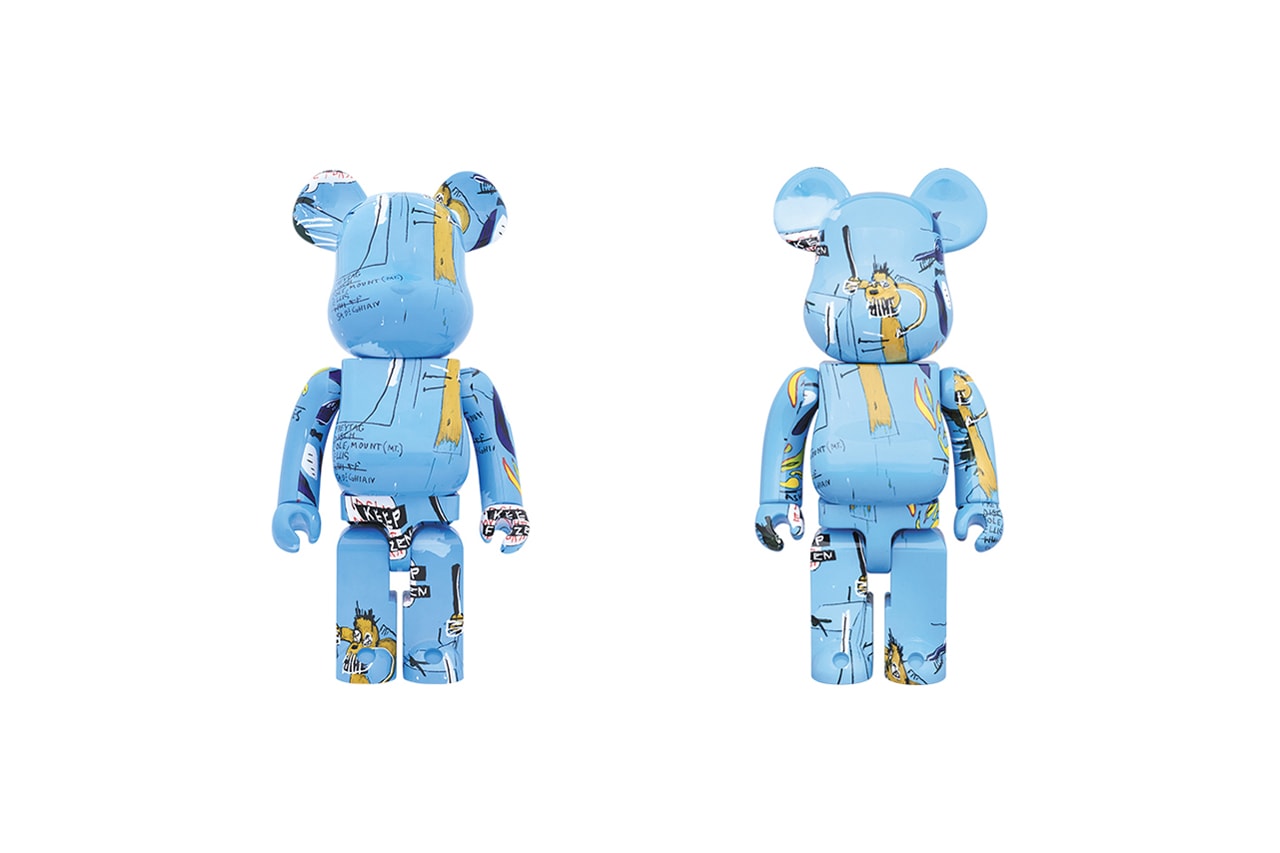 Medicom Toy BE@RBRICK Jean-Michel Basquiat #4 100% & 400% blue painting new york vinyl figure collectible The Dingoes That Park Their Brains With Their Gum