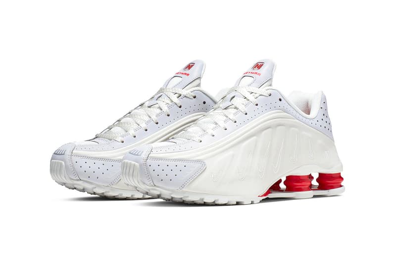 Neymar jr nike shox r4 official look release date white off-white grey silver metallix red black green watermelon sao paulo brazil retro paris saint-germain soccer buy cop purchase nike.com price sizing