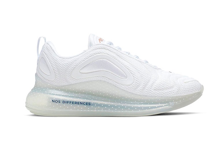 Nike Air Max 720 “Nos Différences" Release white blue french football team white blue swoosh polka dots