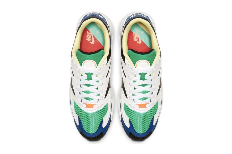 Nike Air Max 2 Light "Habanero Red/Armory Navy" and Dark Obsidian/Sail swoosh sneakers red air sole unit