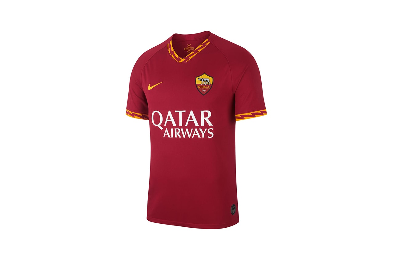 AS Roma 2019/20 home jersey italy serie a juventus inter milan kit nike roman god lightning bolt