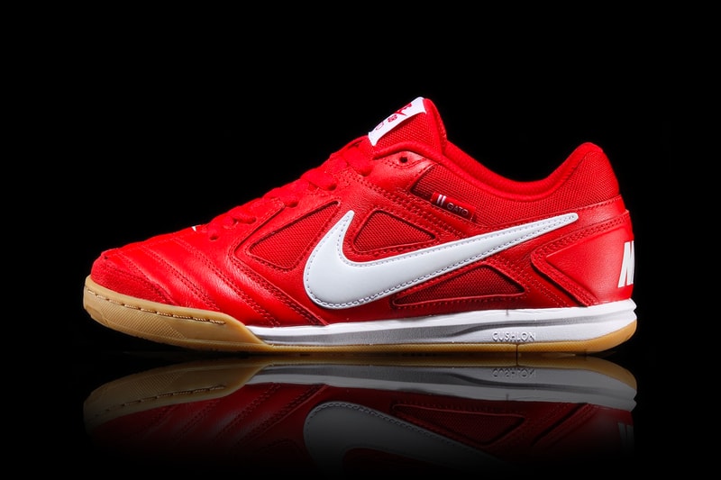 Nike SB Gato University Red White Gum Release Supreme red soccer football gum 
