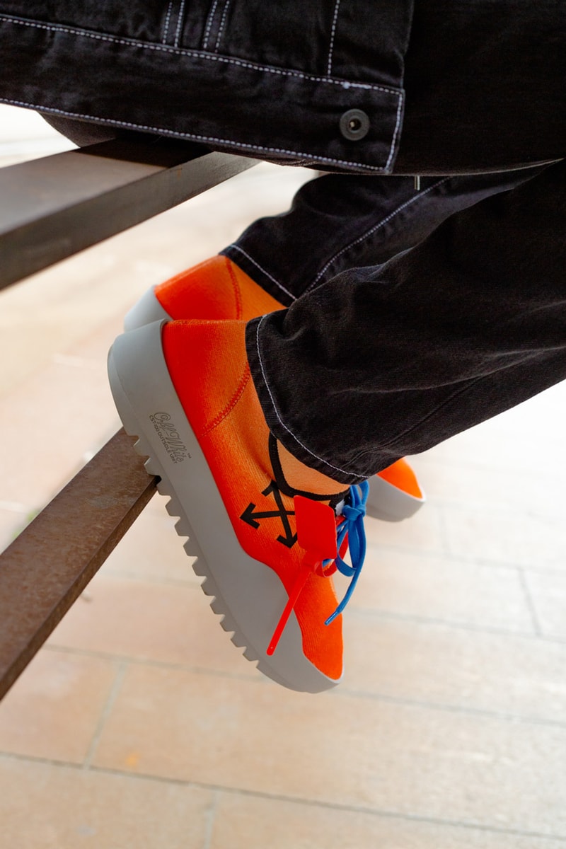 off white virgil abloh the webster exclusive capsule collection spring summer 2019 moto wrap sneaker floral pajama shirt 