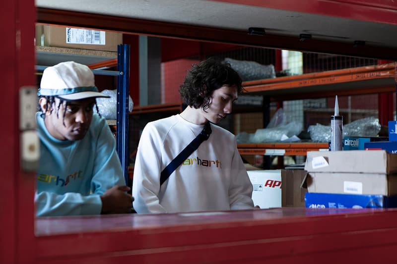Oi Polloi Carhartt WIP Work In Progress Collaboration Capsule Collection Sweaters Spring Summer 2019 SS19 White Soft Lavender Loden Soft Aloe Volkswagen GTI