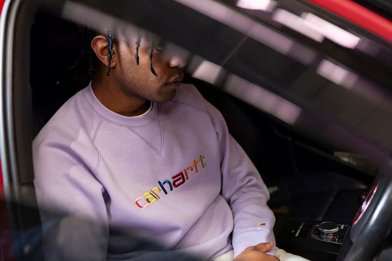 Oi Polloi Carhartt WIP Work In Progress Collaboration Capsule Collection Sweaters Spring Summer 2019 SS19 White Soft Lavender Loden Soft Aloe Volkswagen GTI