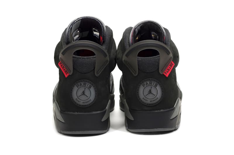 Paris Saint-Germain x Air Jordan 6 Closer Look psg footwear collaborations