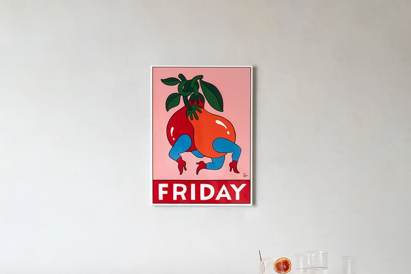 Parra CASE STUDYO "Friday" Artwork 1 of 100 Indoor Outdoor Numbers Signed Painting metal enamel screen print Amsterdam The Netherlands Rockwell Clothing