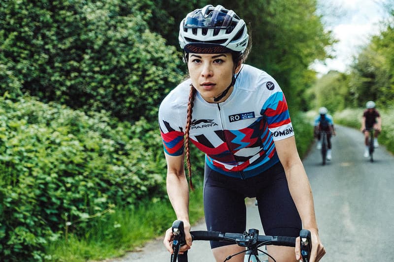 Parra x Romance Cycling Kit Collection Drop Spring Summer 2019 SS19 Dust Newsprint EROC Bibshorts Red Grey Sports Jerseys Technical