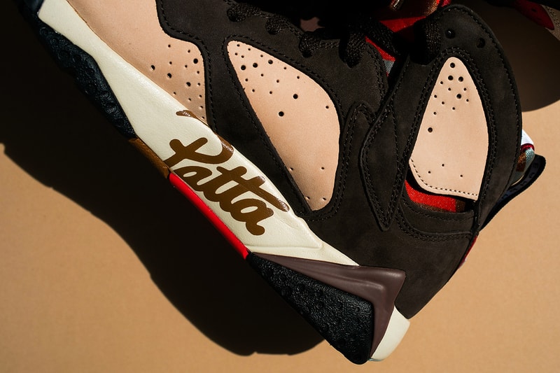 Patta x Air Jordan 7 Collab Closer Look Air Nike First Cop Purchase Buy Sneakers Trainers Kicks Footwear 