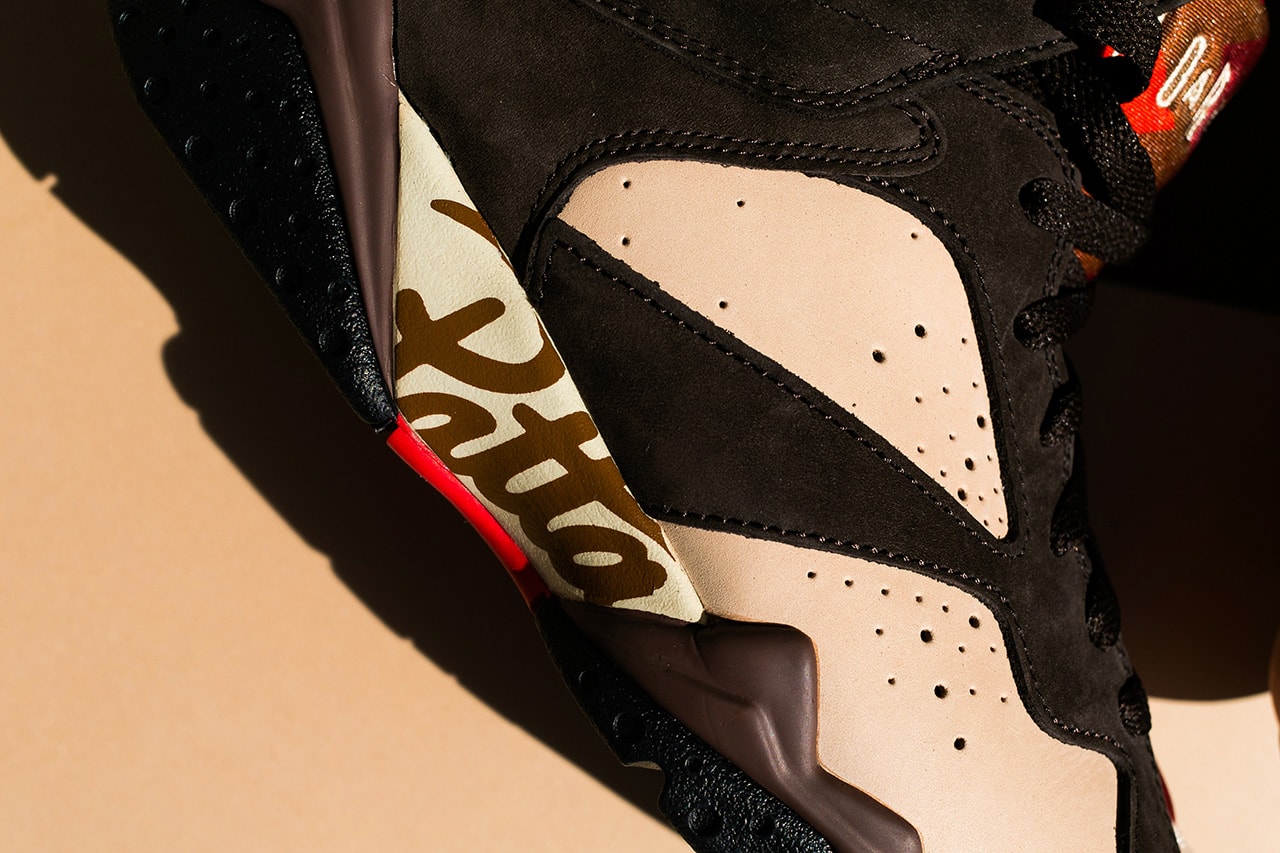 Patta x Air Jordan 7 Collab Closer Look Air Nike First Cop Purchase Buy Sneakers Trainers Kicks Footwear 