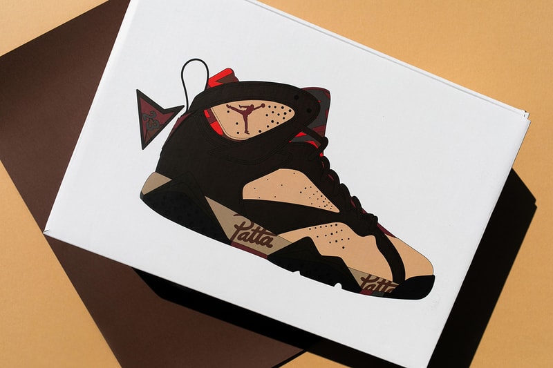 Patta x Air Jordan 7 Collab Closer Look Air Nike First Cop Purchase Buy Sneakers Trainers Kicks Footwear 