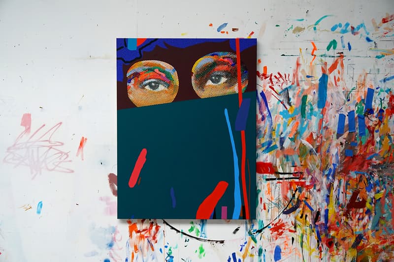 Paul Insect "There's More Upstairs" Exhibition Allouche Gallery Arts British Artist Paris Mixed Media Colorful Prints People Faces Portraiture