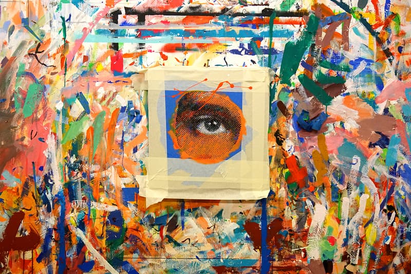 Paul Insect "There's More Upstairs" Exhibition Allouche Gallery Arts British Artist Paris Mixed Media Colorful Prints People Faces Portraiture