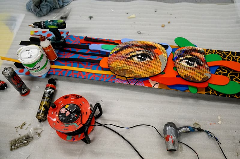 Paul Insect "There's More Upstairs" Exhibition Allouche Gallery Arts British Artist Paris Mixed Media Colorful Prints People Faces Portraiture