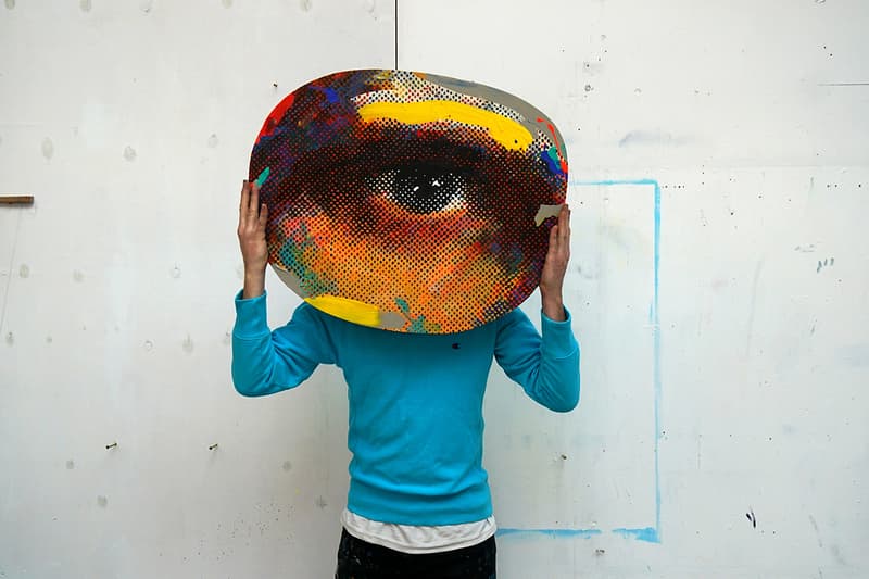 Paul Insect "There's More Upstairs" Exhibition Allouche Gallery Arts British Artist Paris Mixed Media Colorful Prints People Faces Portraiture