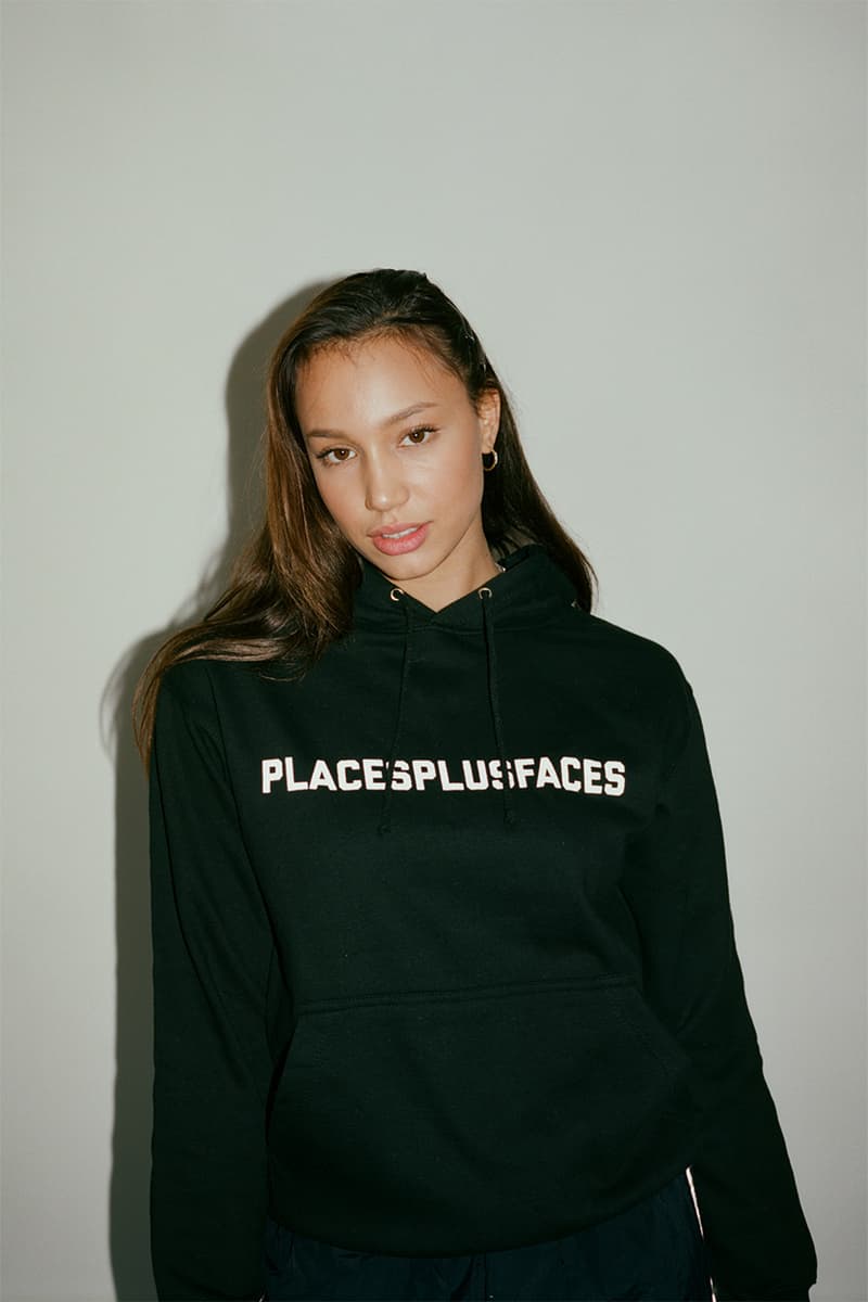 Places + Faces Reflective Spring Summer 2019 SS19 Lookbook Drop Release Capsule Collection Bags Pouches Text Nylon Tracksuit T-Shirt Hoodies Crop Tops