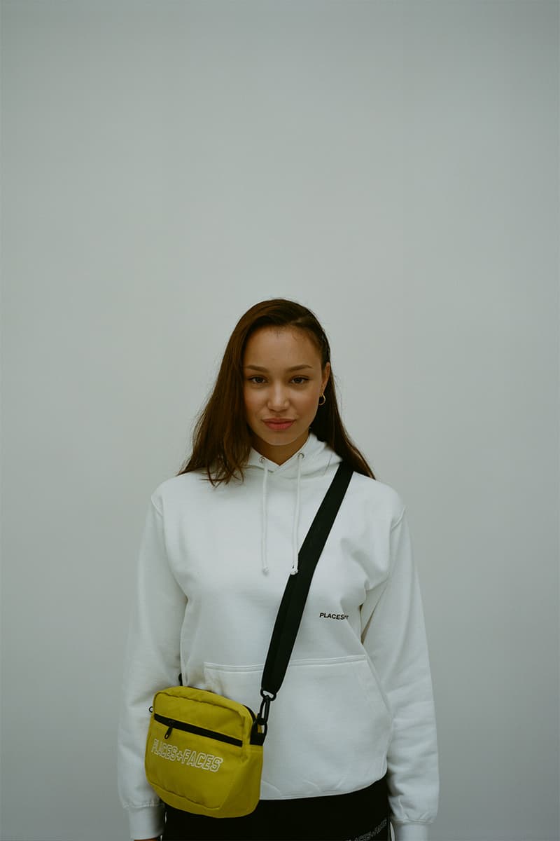 Places + Faces Reflective Spring Summer 2019 SS19 Lookbook Drop Release Capsule Collection Bags Pouches Text Nylon Tracksuit T-Shirt Hoodies Crop Tops