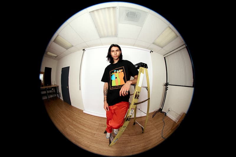 PLEASURES Summer 2019 Collection Alex James Vibrant Panic Los Angeles streetwear fish-eye lens lookbook 