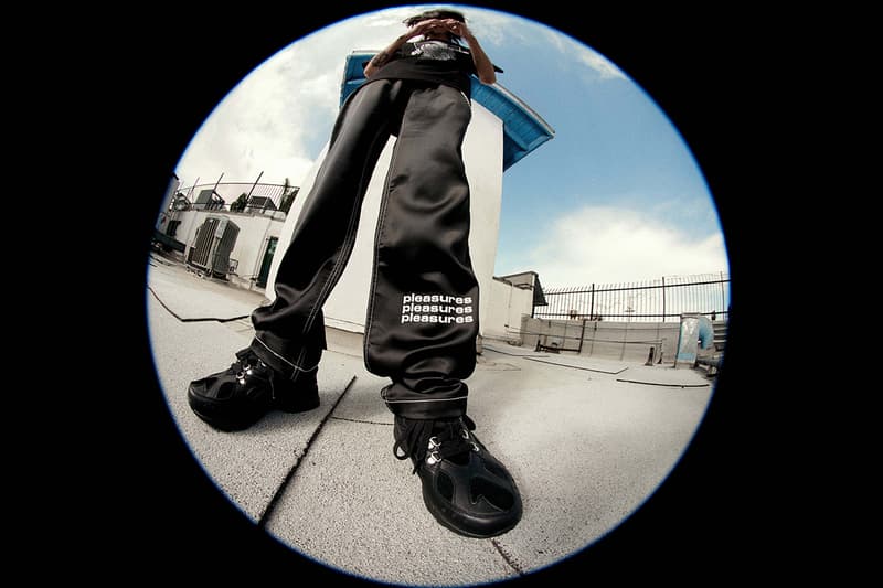 PLEASURES Summer 2019 Collection Alex James Vibrant Panic Los Angeles streetwear fish-eye lens lookbook