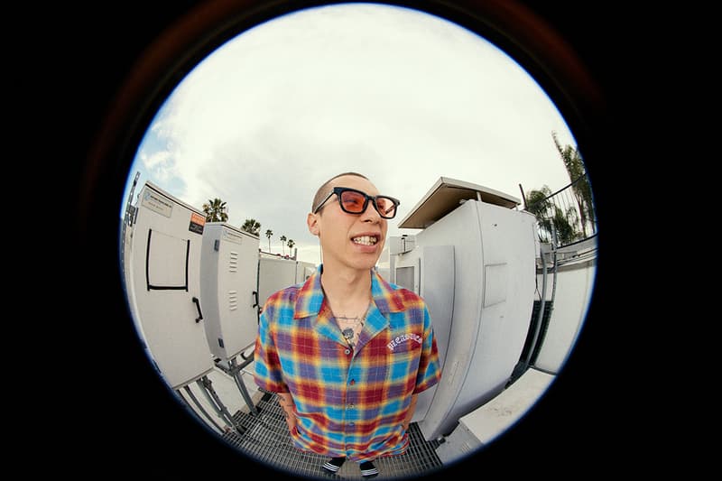 PLEASURES Summer 2019 Collection Alex James Vibrant Panic Los Angeles streetwear fish-eye lens lookbook