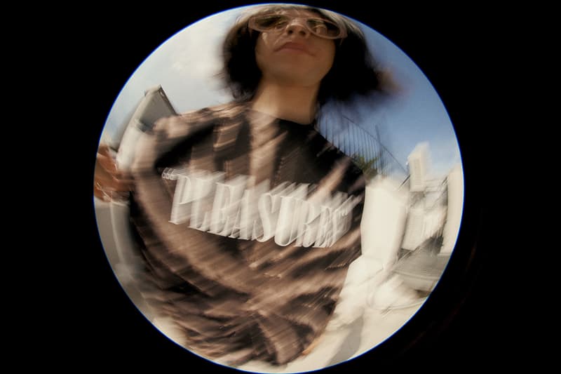 PLEASURES Summer 2019 Collection Alex James Vibrant Panic Los Angeles streetwear fish-eye lens lookbook