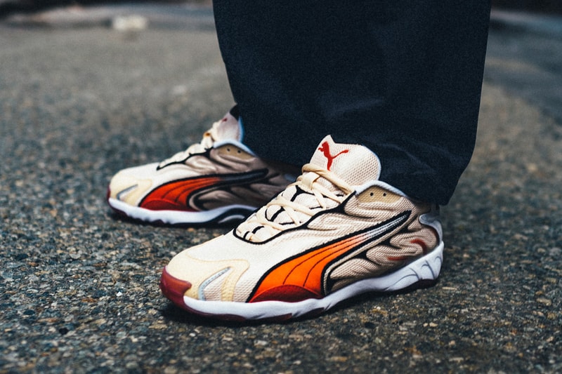puma inhale origin 2000 sneaker summer melon high risk red colorway release may 2019 