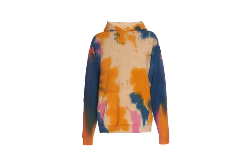 pink blue yellow tie dye hoodie