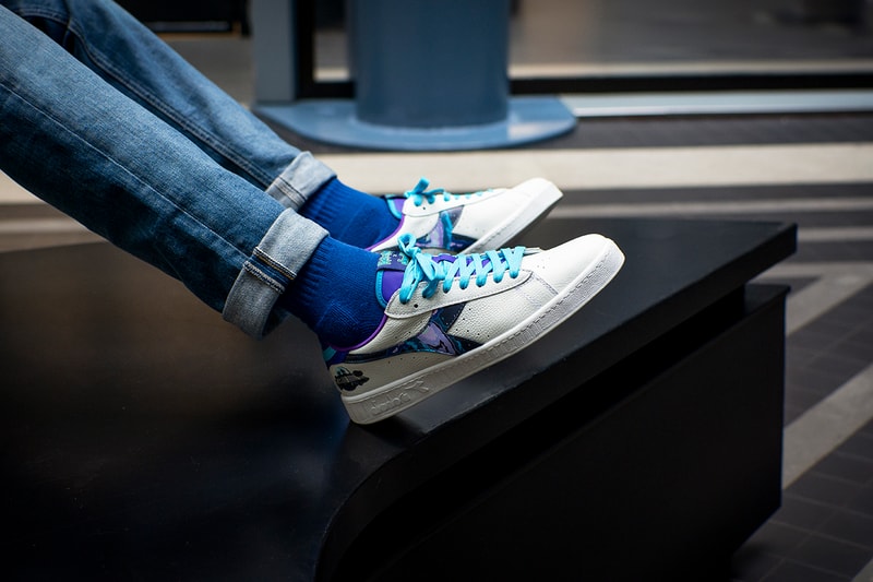 Diadora Rick and Morty Collaboration Collection Sneakers Apparel Sweatshirt GAME Camaro Silhouettes Adult Swim Cartoon Pop Culture Footlocker intergalactic designs patches illustrations 