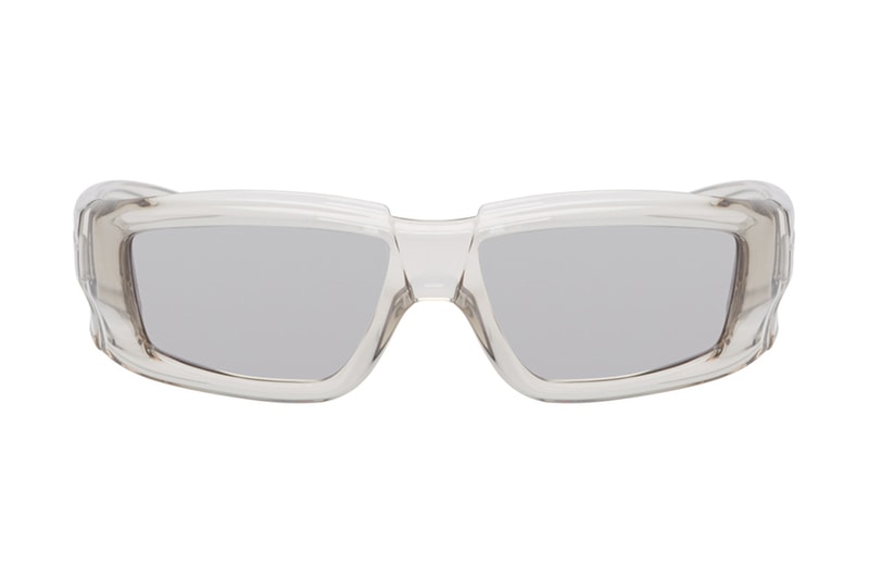 Rick Owens Larry Rick Sunglasses 2019 Capsule Eyewear Memory Flex™ Nylon Sculpture bulky shades transparent grey black lenses