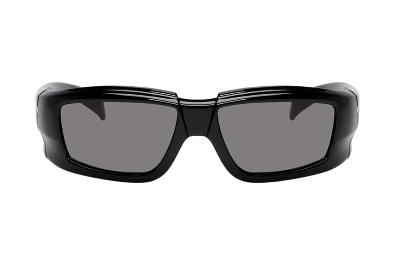 Rick Owens Larry Rick Sunglasses 2019 Capsule Eyewear Memory Flex™ Nylon Sculpture bulky shades transparent grey black lenses