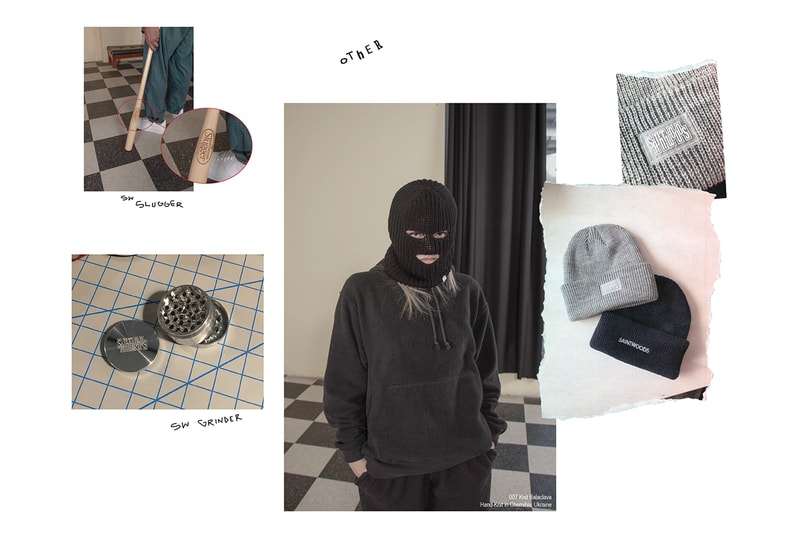 Saintwoods SW.007 Collection Lookbook Release t shirt hoodie sweater beanie grinder baseball bat Lexus ES300 Simpsons oddjob 