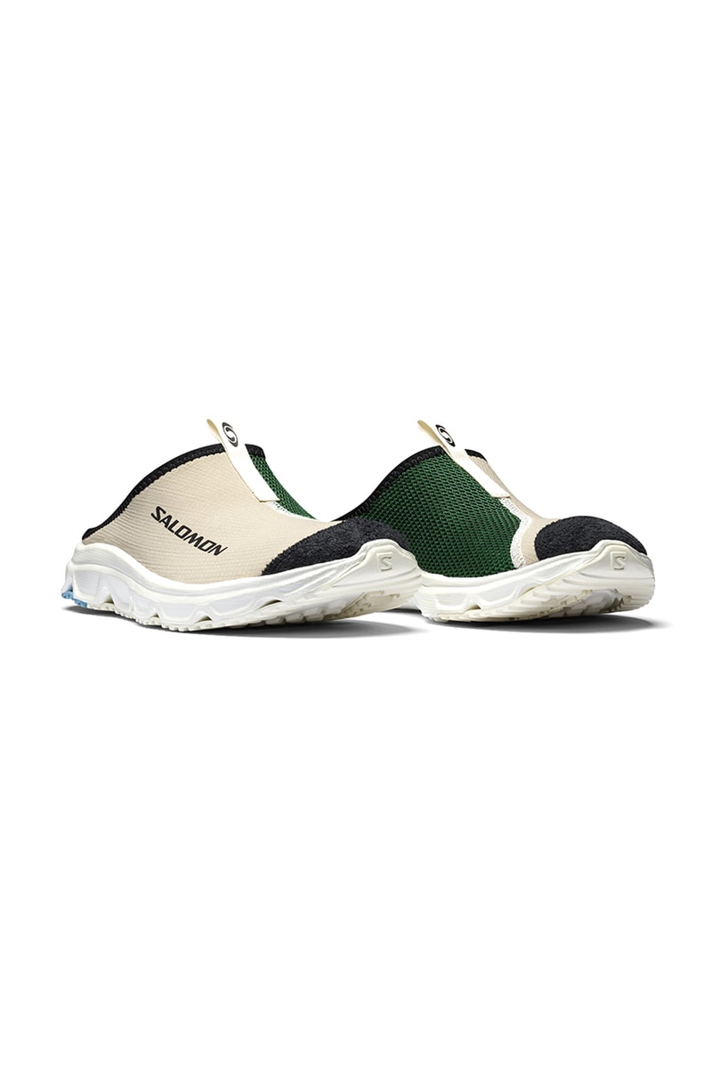 The Broken Arm x Salomon Trail Pro & Slide rx 3.0 tactical laces slip on hiking french retailer paris lime green yellow mesh ortholite 